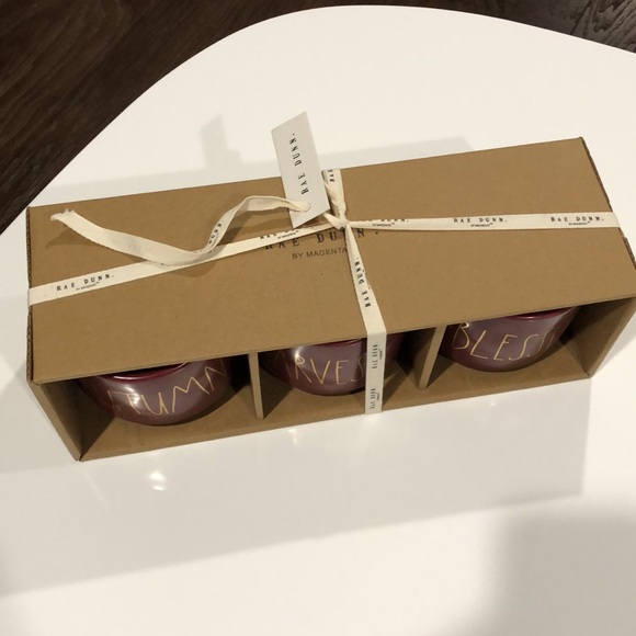 3 piece Rae Dunn Fall footed planters - Picture 2 of 7